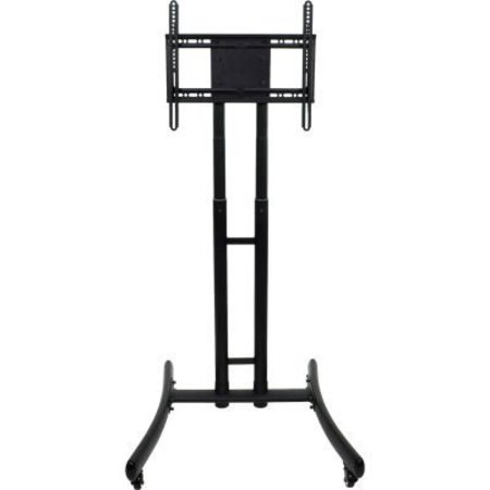 LUXOR Luxor Adjustable Height Rolling TV Stand For 32in-70in TVs, Black FP1000